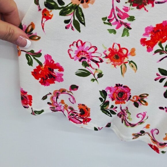 Forever 21 Floral Strappy Mini Dress Ivory Pink Stretch Bodycon NWT S Summer Y2K - Picture 11 of 16